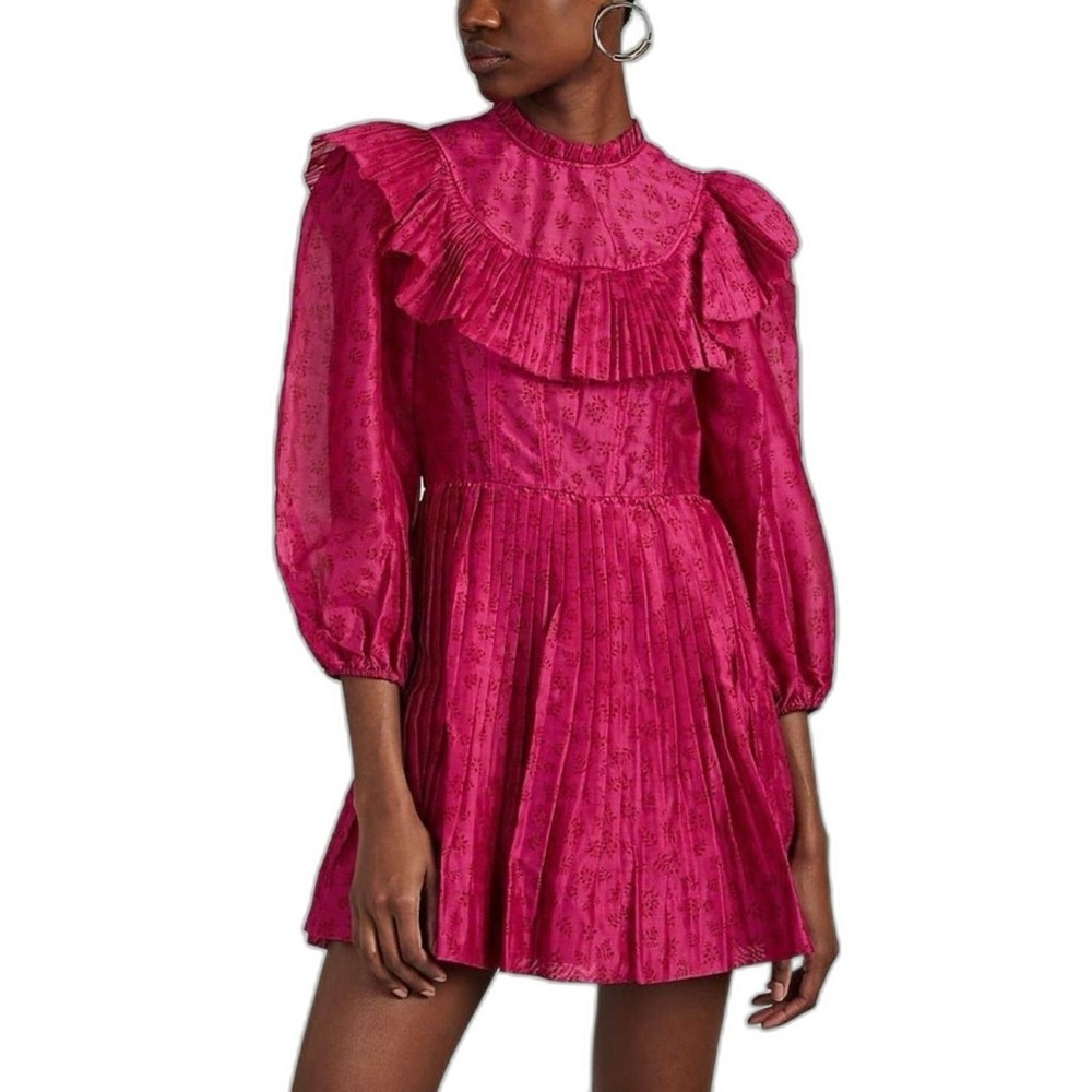Ulla Johnson Fuchsia Long Sleeve Dress